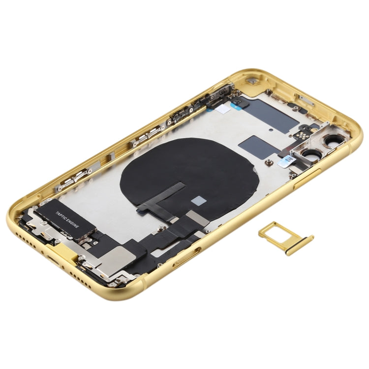Reemplazo completo de la tapa trasera de la batería del iPhone 11 (con botones, módulo de carga, motor, altavoz y lente de la cámara)