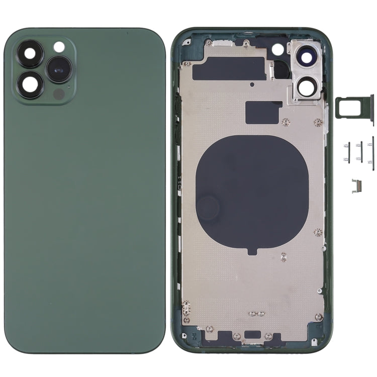 Frosted Green Back Housing Frame for iPhone 11 - Premium Imitation of iPhone 13 Pro Design