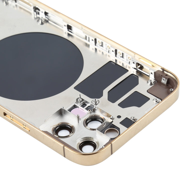 Carcasa trasera azul para iPhone 12 Pro con bandeja para tarjeta SIM, teclas laterales y lente de cámara: ajuste perfecto.