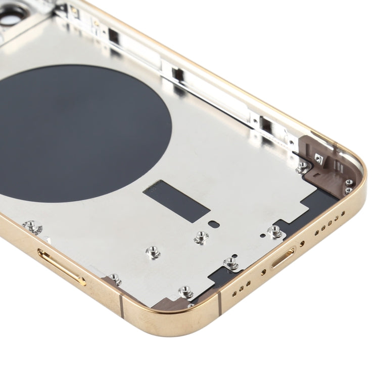Carcasa trasera azul para iPhone 12 Pro con bandeja para tarjeta SIM, teclas laterales y lente de cámara: ajuste perfecto.
