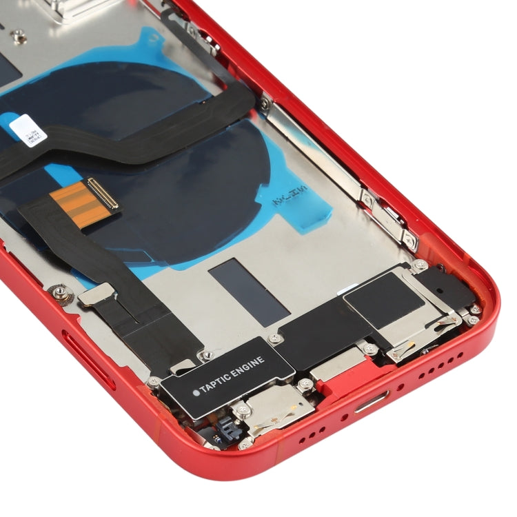 iPhone 12 Battery Back Cover Assembly with Buttons, Charging Port, Camera Lens, Speaker & Card Tray