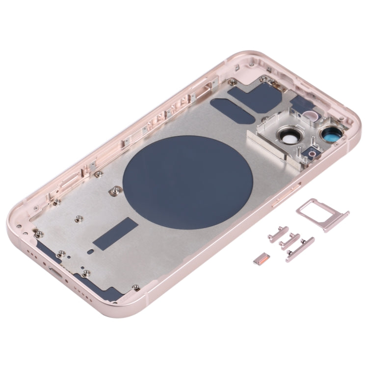 Carcasa trasera para iPhone 13 con bandeja para tarjeta SIM, teclas laterales y lente de cámara: compatible con todos los modelos de iPhone 13.
