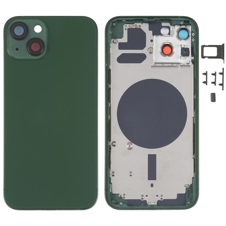 Carcasa trasera para iPhone 13 con bandeja para tarjeta SIM, teclas laterales y lente de cámara: compatible con todos los modelos de iPhone 13.
