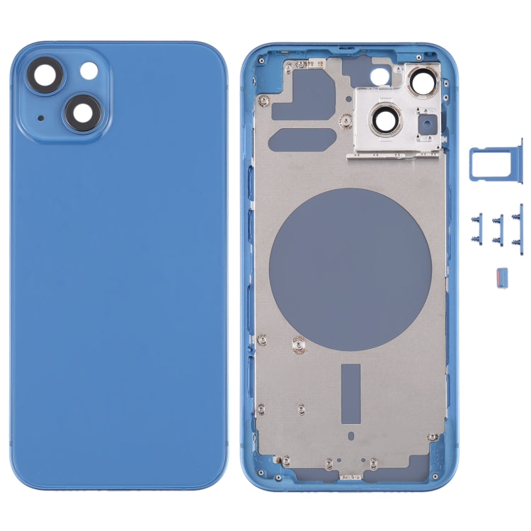 Carcasa trasera para iPhone 13 con bandeja para tarjeta SIM, teclas laterales y lente de cámara: compatible con todos los modelos de iPhone 13.