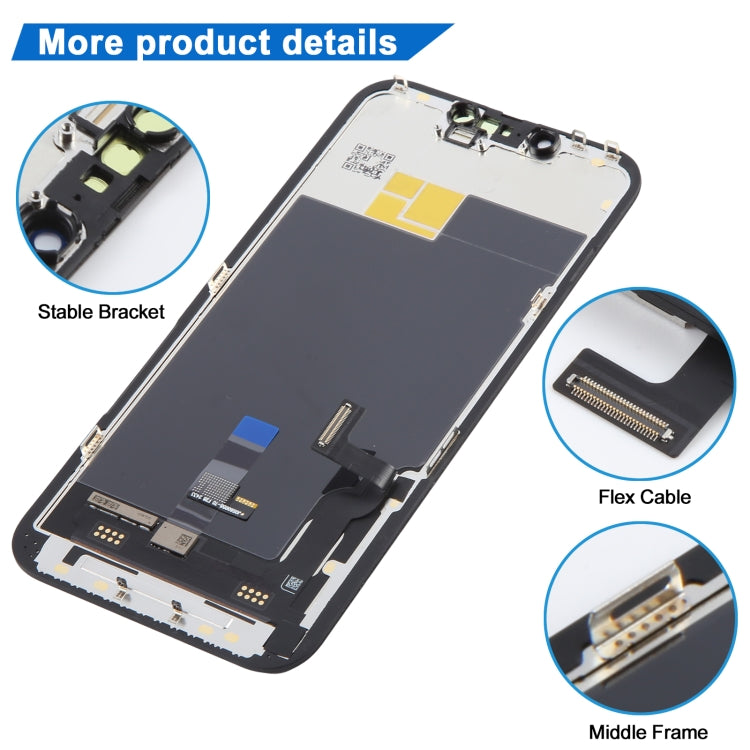 Pantalla OLED JK Soft para iPhone 14 y 13: repuesto de alta calidad