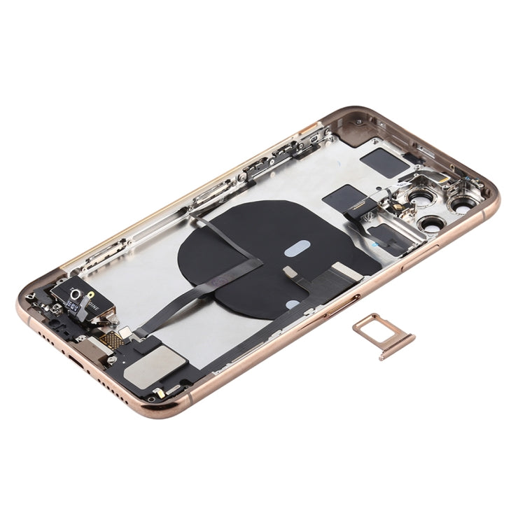 Conjunto de tapa trasera de batería para iPhone 11 Pro con teclas laterales, puerto de carga y opciones de lente de cámara