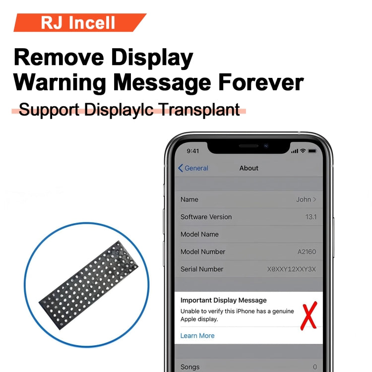 Pantalla LCD RJ Incell para iPhone 12 Mini - Reemplazo de pantalla LCD de primera calidad para iPhone 12 Mini
