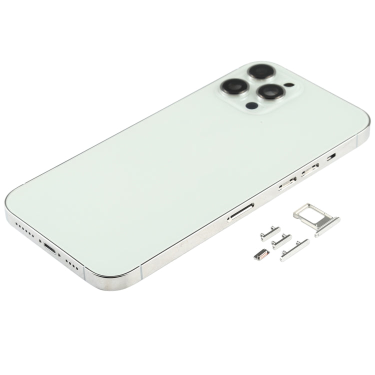 Reemplazo de carcasa trasera para iPhone 12 Pro Max con bandeja para tarjeta SIM, teclas laterales y lente de cámara