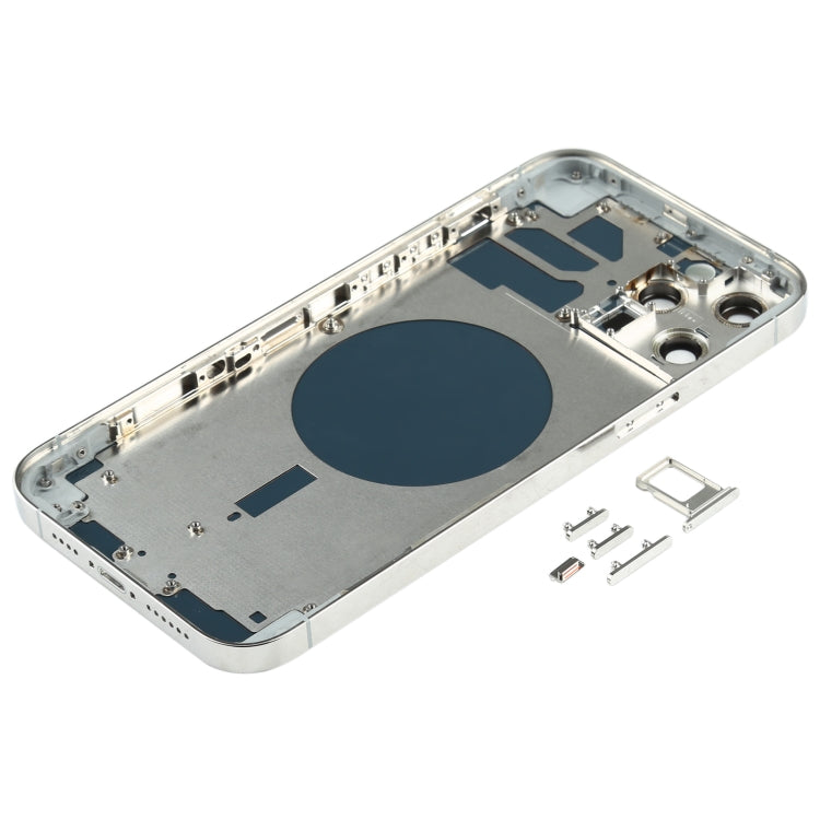 Reemplazo de carcasa trasera para iPhone 12 Pro Max con bandeja para tarjeta SIM, teclas laterales y lente de cámara