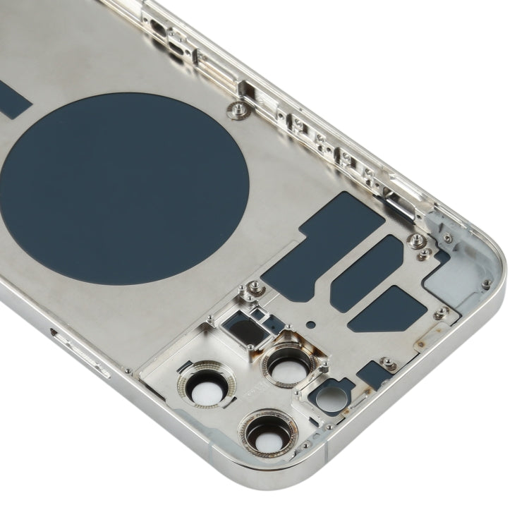 Reemplazo de carcasa trasera para iPhone 12 Pro Max con bandeja para tarjeta SIM, teclas laterales y lente de cámara