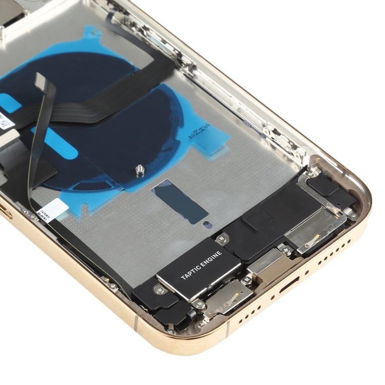 Conjunto de tapa trasera de batería para iPhone 12 Pro Max con componentes clave, botones, lente de la cámara, puerto de carga y más
