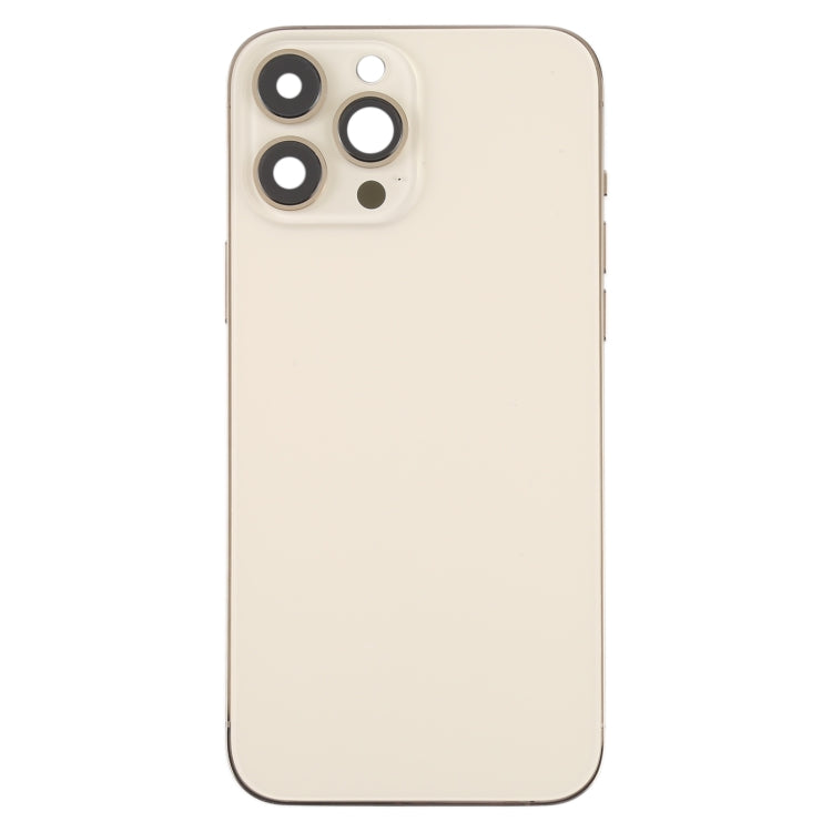 Conjunto de tapa trasera de batería para iPhone 13 Pro Max con teclas laterales, bandeja para tarjetas, cable flexible de encendido y volumen, y módulo de carga inalámbrica
