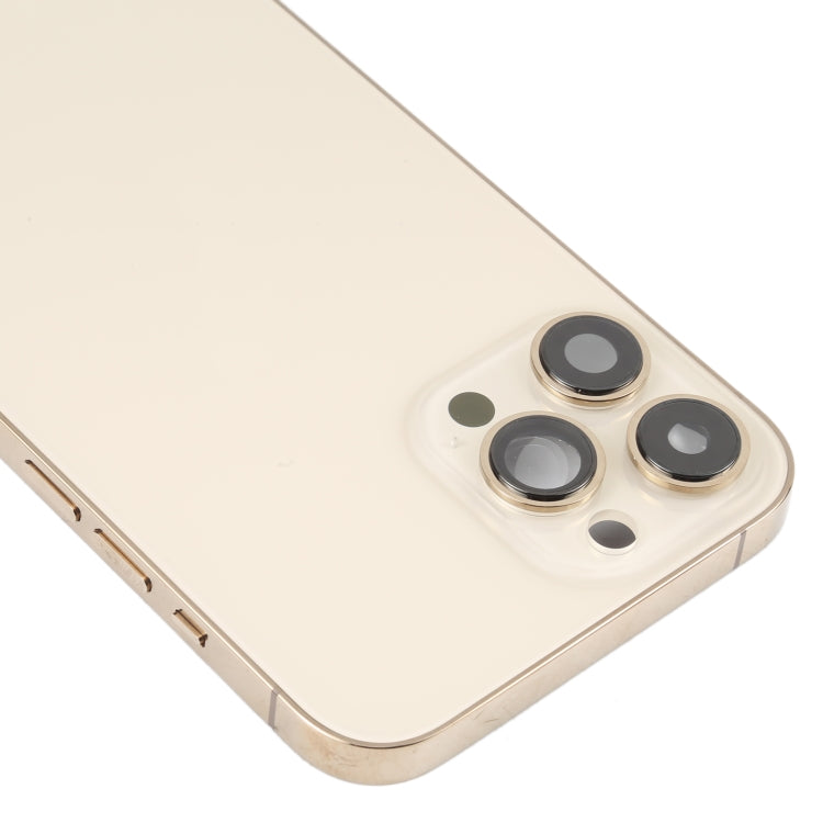 Conjunto de tapa trasera de batería para iPhone 13 Pro Max con teclas laterales, bandeja para tarjetas, cable flexible de encendido y volumen, y módulo de carga inalámbrica