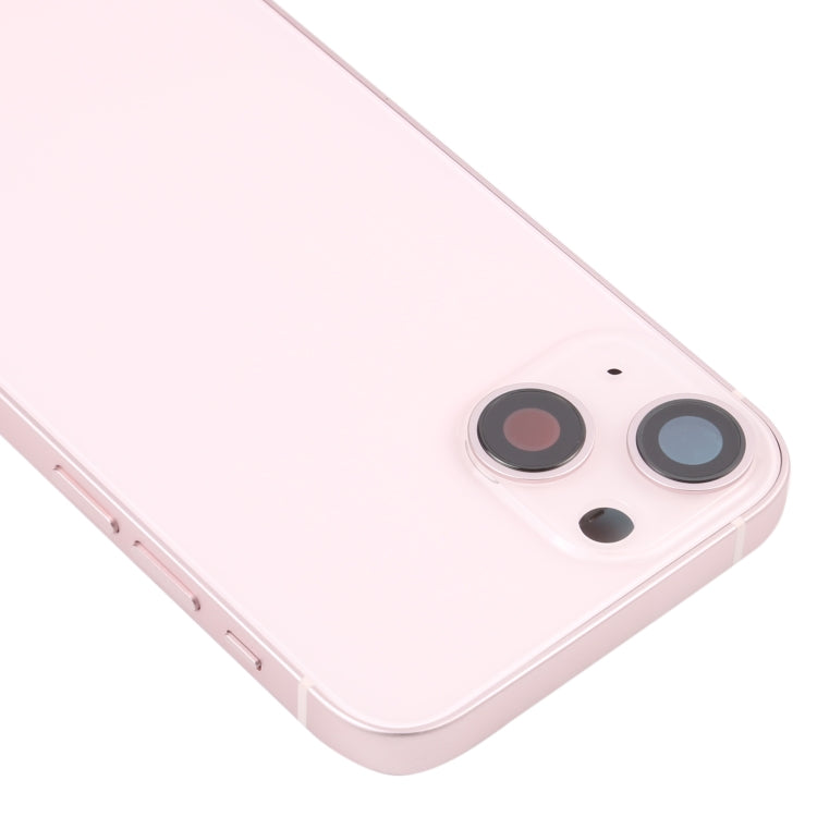 Tapa trasera de batería para iPhone 13 Mini con teclas laterales, bandeja para tarjetas, cable flexible de encendido/volumen y módulo de carga inalámbrica