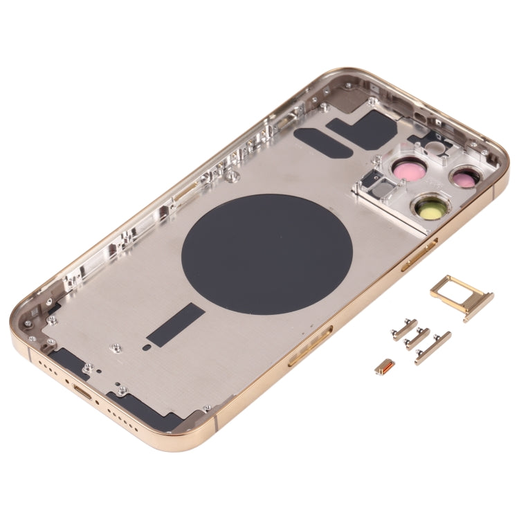 Carcasa trasera premium para iPhone 13 Pro Max con bandeja para tarjeta SIM, teclas laterales y lente de cámara: duradera y de fácil instalación.