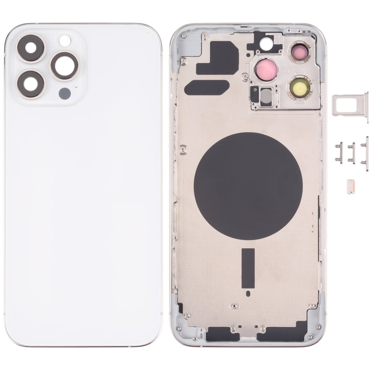 Carcasa trasera premium para iPhone 13 Pro Max con bandeja para tarjeta SIM, teclas laterales y lente de cámara: duradera y de fácil instalación.