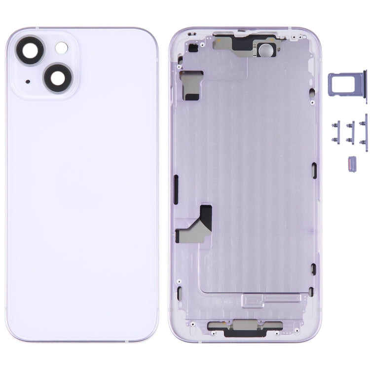 Tapa trasera de batería para iPhone 14 con marco central y teclas laterales: repuesto duradero para todos los modelos de iPhone 14
