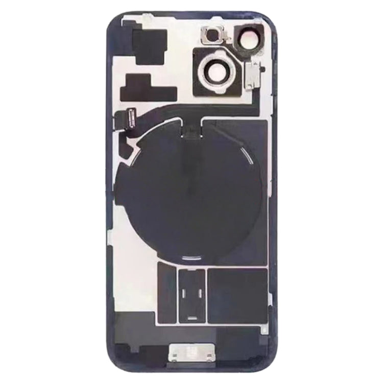 Carcasa trasera de cristal para iPhone 15 con soporte de flash y módulo de carga inalámbrica