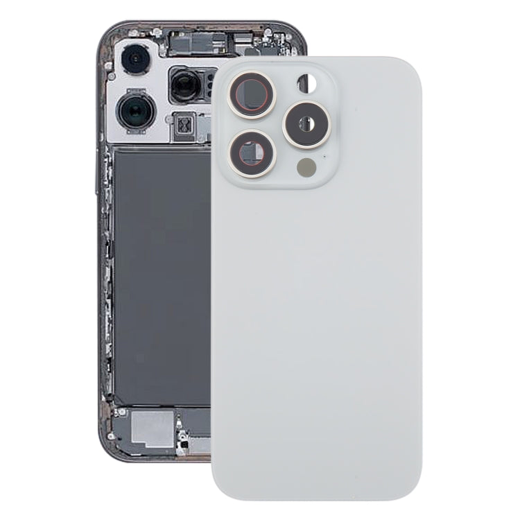 For iPhone 16 Pro Max Glass Original Battery Back Cover with Camera Lens Cover