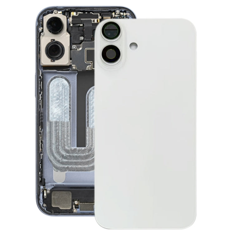 For iPhone 16 Battery Back Cover with Camera Lens Cover, For iPhone 16