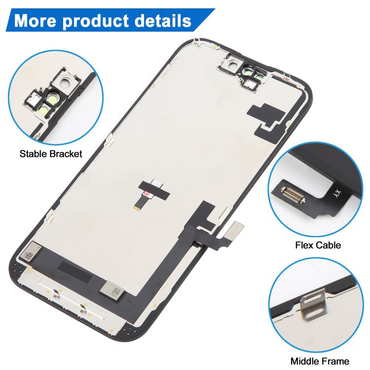 Reemplazo de pantalla LCD HD para iPhone 16 con digitalizador completo