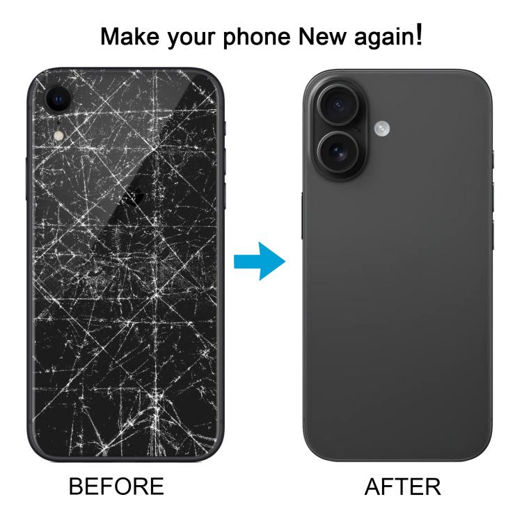 iPhone XR Back Cover - Stylish Colors: Blue, White, Black, Pink, Green (iP16 Style)