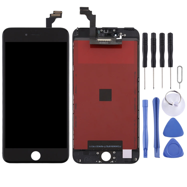 Reemplazo de pantalla LCD original para iPhone 6 Plus: reparación de alta calidad en blanco y negro.