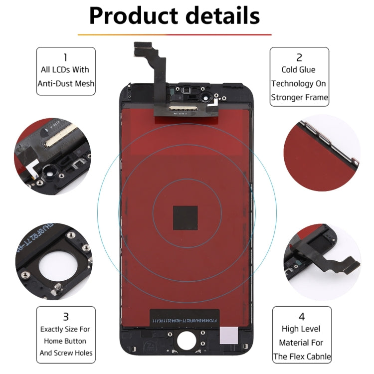 Genuine LCD Screen Replacement for iPhone 6 Plus - White & Black Options, High-Quality Display Repair Part