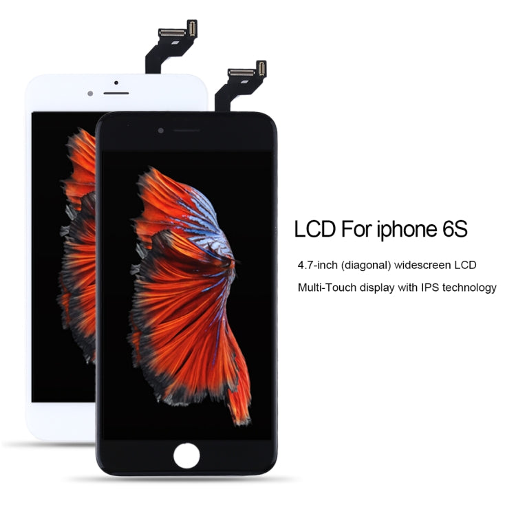 Original LCD Screen for iPhone 6S - White & Black Replacement Display, Premium Quality Parts for Easy Fix