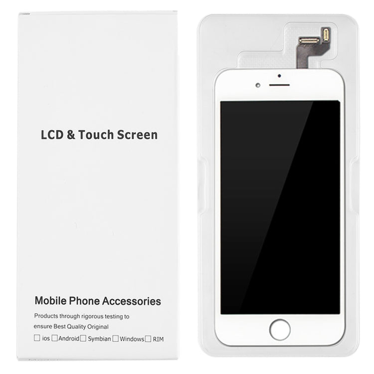 50 cajas de embalaje para pantalla LCD de iPhone 6s: cajas de cartón blancas resistentes para un embalaje seguro de piezas de iPhone.
