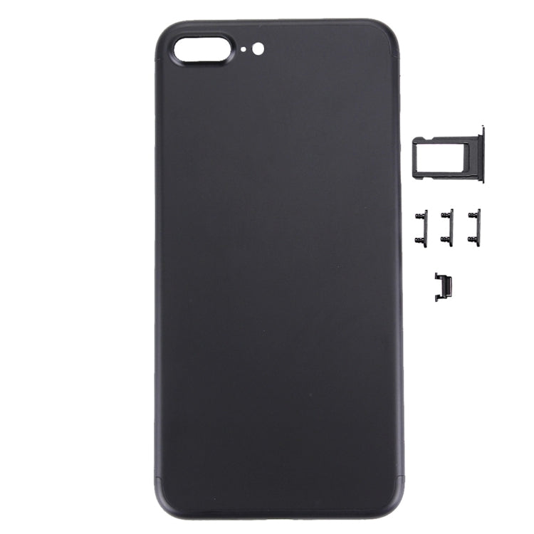 Carcasa completa 5 en 1 para iPhone 7 Plus con tapa trasera, bandeja para tarjetas y teclas de volumen, encendido y silencio.