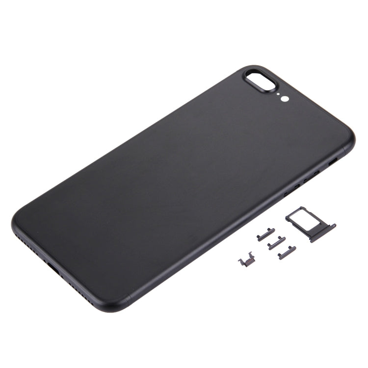 Carcasa completa 5 en 1 para iPhone 7 Plus con tapa trasera, bandeja para tarjetas y teclas de volumen, encendido y silencio.
