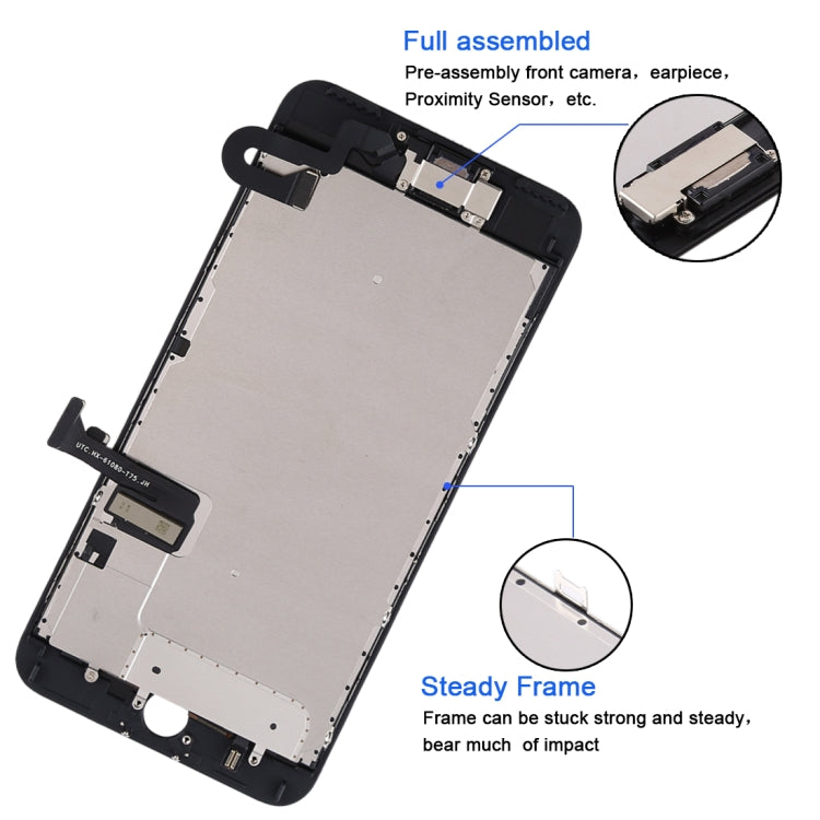 LCD Screen iPhone 7 Plus with Front Camera - Black & White Versions (i7 Plus)