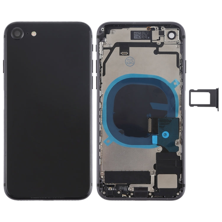 iPhone 8 Full Assembly – Battery Cover with Side Keys, Vibrator, Speaker, Power & Volume Buttons, Card Tray - LYDARZ