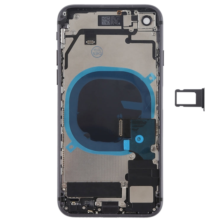iPhone 8 Full Assembly – Battery Cover with Side Keys, Vibrator, Speaker, Power & Volume Buttons, Card Tray - LYDARZ