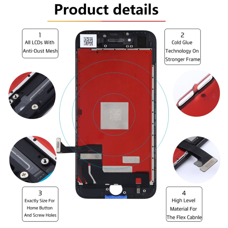 Original LCD Screen for iPhone 8 - Replacement Parts in White & Black - Premium Quality, Easy Installation