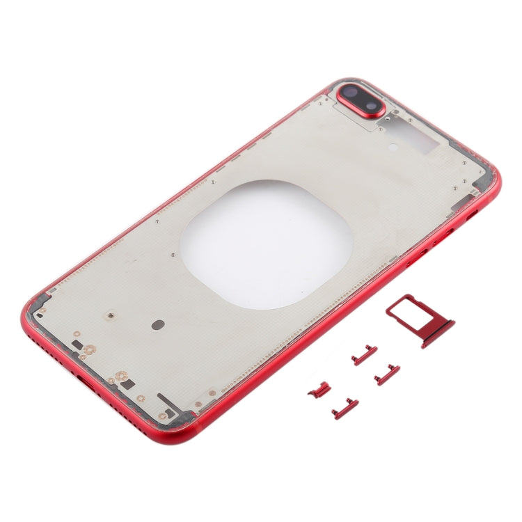 Transparent Back Cover with Camera Lens, SIM Card Tray & Side Keys for iPhone 8 Plus – Available in Clear, White, Gold & Red
