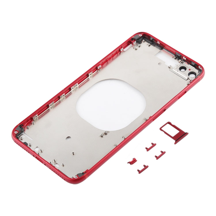 iPhone 8 Plus Transparent Back Cover with Camera Lens, SIM Card Tray & Side Keys - Clear, White, Gold & Red Options Available