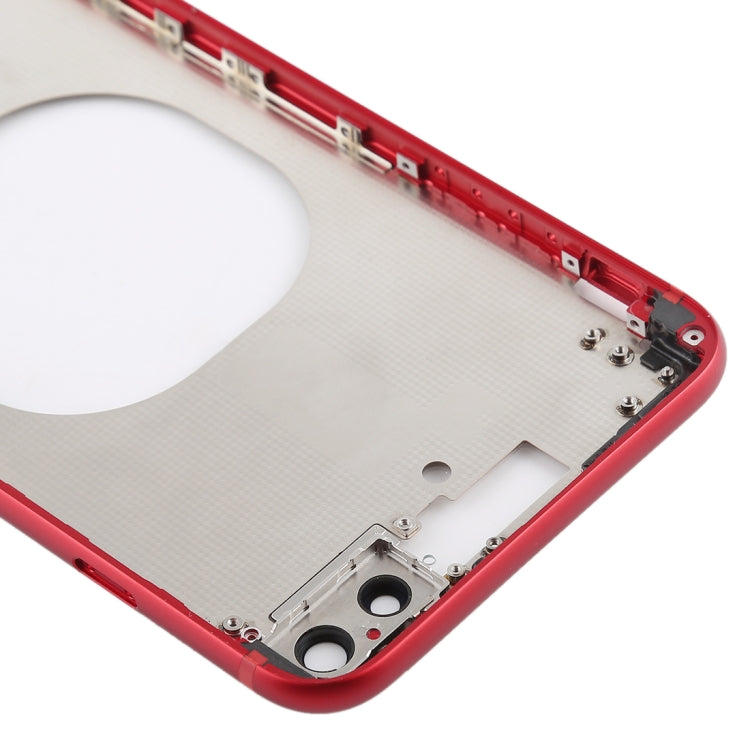 iPhone 8 Plus Transparent Back Cover with Camera Lens, SIM Card Tray & Side Keys - Clear, White, Gold & Red Options Available