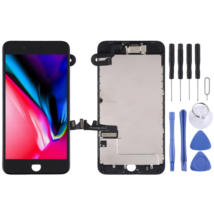 LCD Screen with Front Camera for iPhone 8 Plus - Black & White Options, Perfect Replacement for iPhone 8 Plus Display