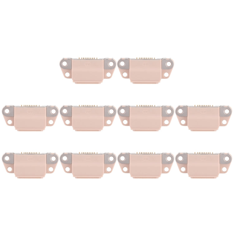 10 PCS Charging Port Connector for iPhone 8 & 8 Plus - Premium Quality (Gold)