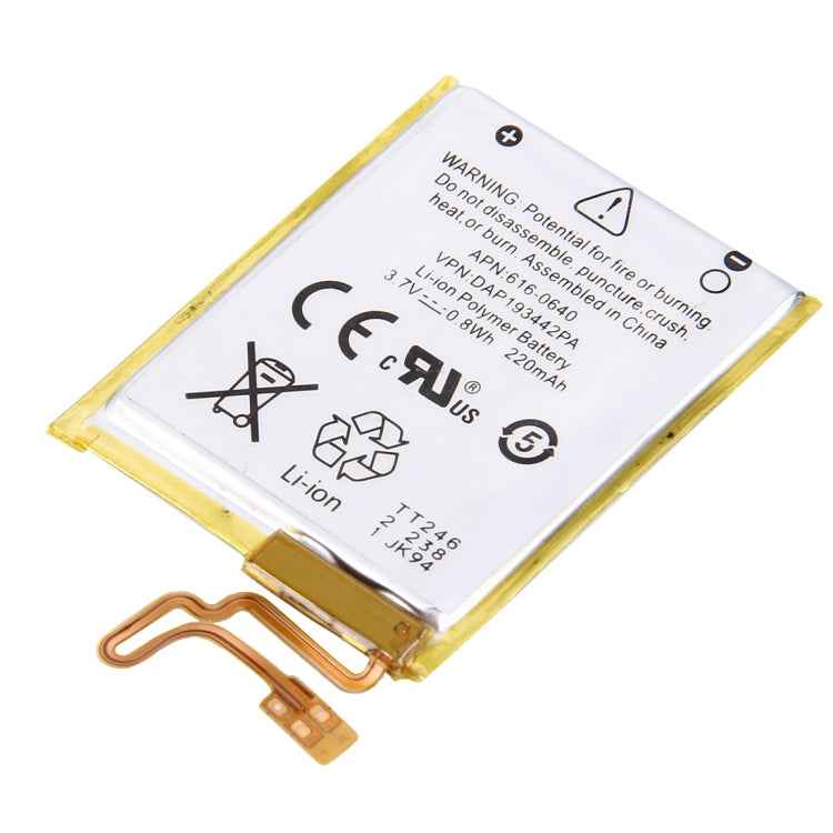 3.7V 220mAh Rechargeable Li-Polymer Battery for iPod nano 7th, For Apple iPod nano 7
