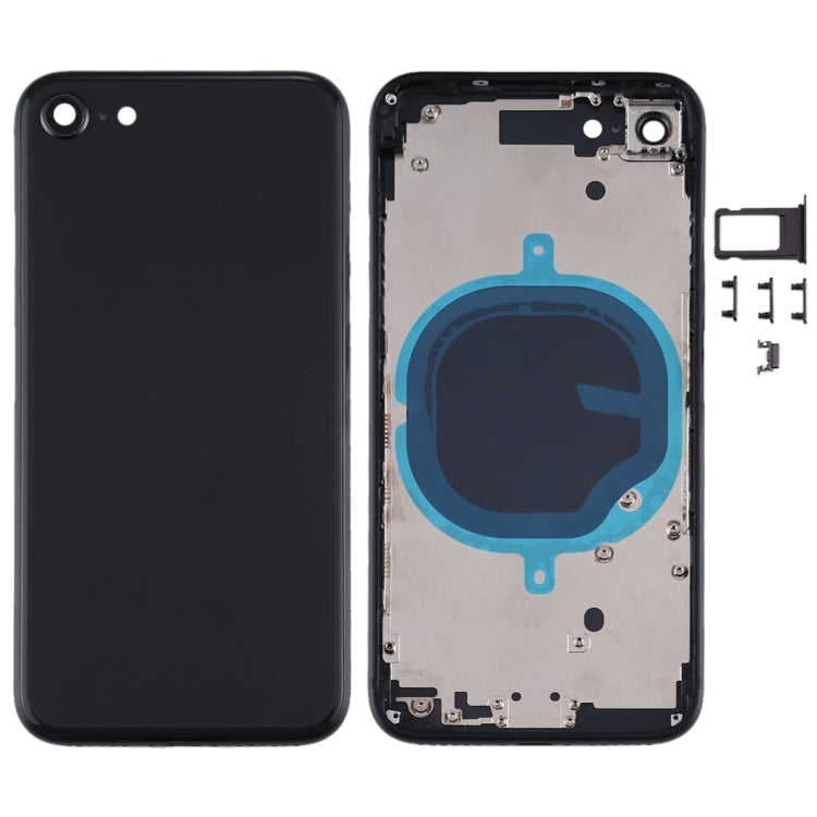 Battery Back Cover with Camera Lens, SIM Card Tray & Side Keys for iPhone SE 2020 - Replacement Part (with Camera Lens)
