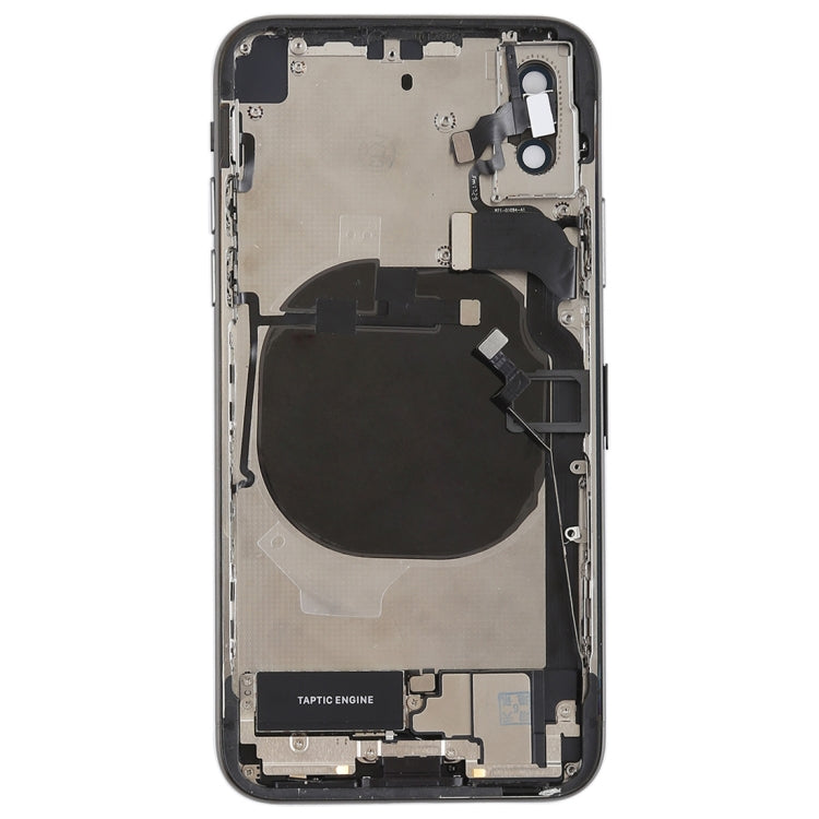 iPhone X Battery Back Cover Assembly with Side Keys, Vibrator, Speaker Ringer, Power & Volume Button Flex, Card Tray & Battery Adhesive