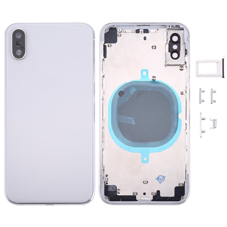 Carcasa trasera premium para iPhone X con bandeja para tarjeta SIM, teclas laterales y opciones de lente de cámara