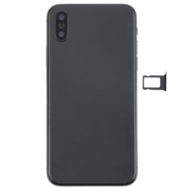 iPhone X Complete Battery Back Cover Assembly with Wireless Charging, Side Keys, Volume Flex & Card Tray - Full Replacement Kit