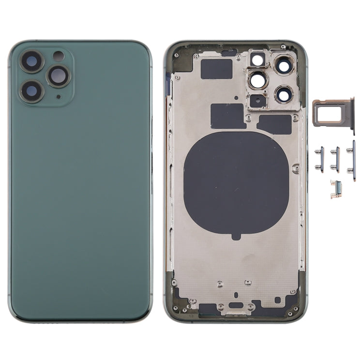 Carcasa trasera para iPhone 11 Pro Max con bandeja SIM, teclas laterales y lente de cámara: repuesto ideal