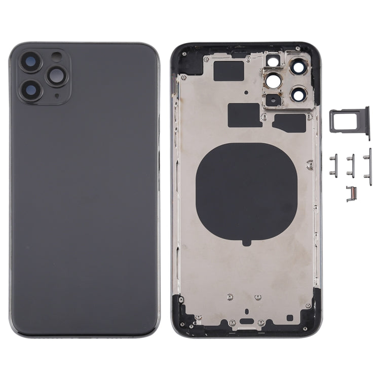 Carcasa trasera para iPhone 11 Pro Max con bandeja SIM, teclas laterales y lente de cámara: repuesto ideal