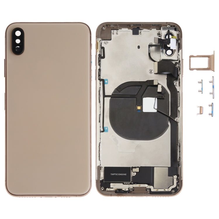 Battery Back Cover Assembly for iPhone XS Max - Includes Side Keys, Speaker, Camera Lens, Charging Port, Power & Volume Buttons