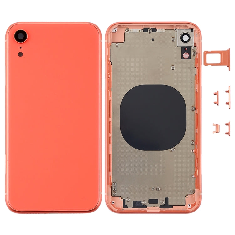 Carcasa trasera para iPhone XR con lente de cámara, bandeja SIM y botones laterales